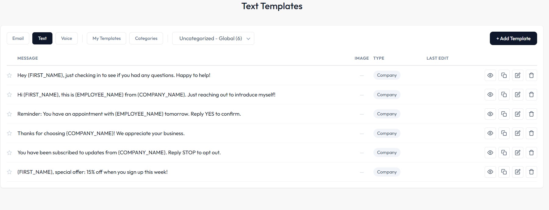 Templates